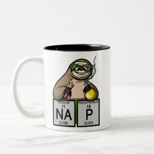 Sloth Chemistry Teacher Science Animal Två-Tonad Mugg