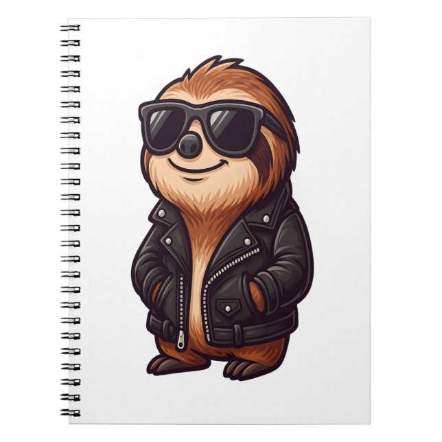 Sloth Chill Mood Anteckningsbok (Framsidan)