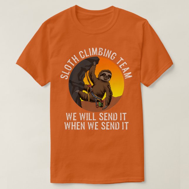 Sloth Climbing Team Funny Climbing Sloth Gift T Shirt (Design framsida)