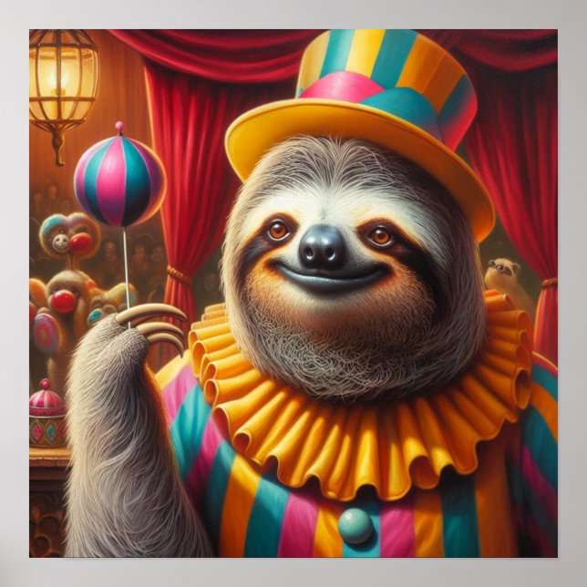 Sloth Clown Poster (Framsidan)