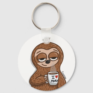 Sloth Coffee Nyckelring