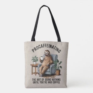 Sloth Coffee Tote Tygkasse