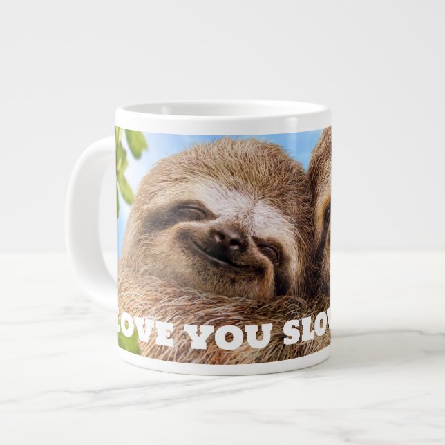 Sloth Couple Jumbo Mugg (Framsida vänster)