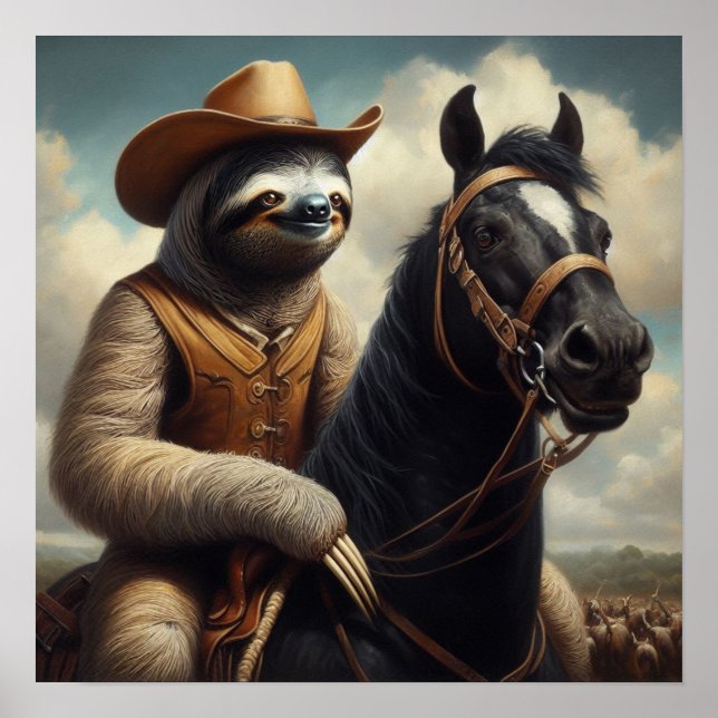 Sloth Cowboy Poster (Framsidan)