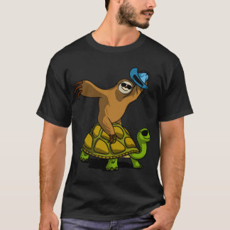 Sloth Cowboy Ridingurtle vintage T Shirt