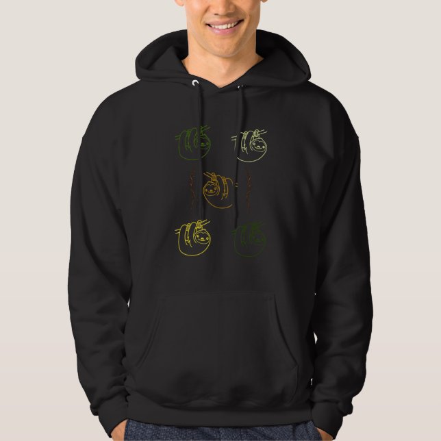 Sloth Crazy Kärlek Hoodie (Framsida)