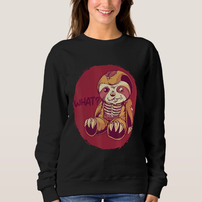 Sloth Creepy Horror Murderous Sloths What T Shirt (Framsida)