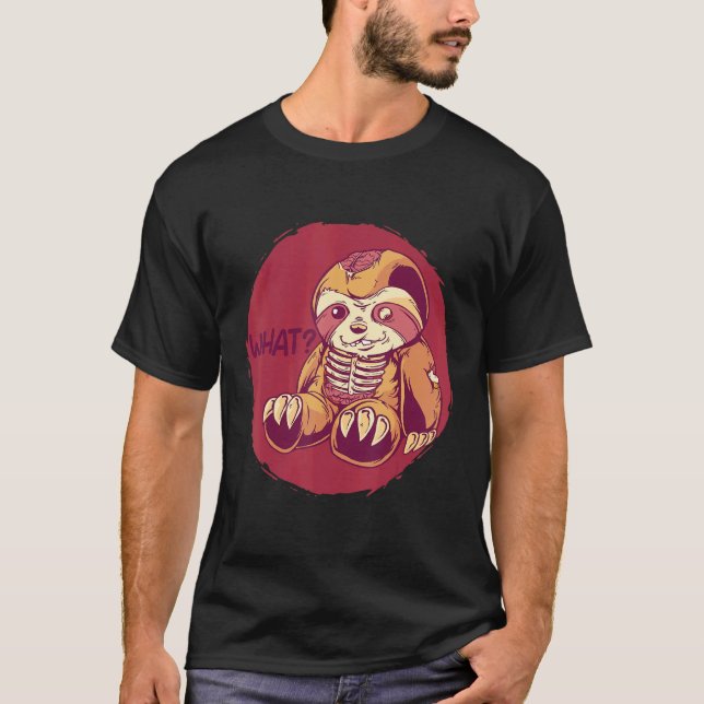 Sloth Creepy Horror Murderous Sloths What T Shirt (Framsida)
