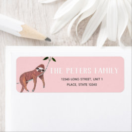Sloth | Cute Animal | FLICKA | ADRESSETIKETTER Returadress Etikett