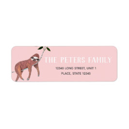 Sloth | Cute Animal | FLICKA | ADRESSETIKETTER Returadress Etikett