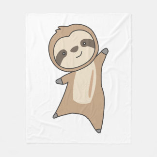 Sloth Cute Animals För barn Funny Sloths Fleecefilt