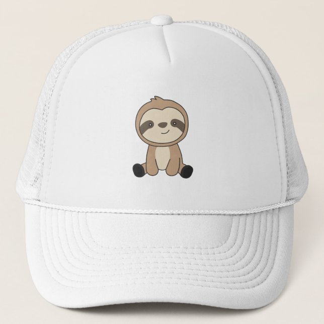 Sloth Cute Animals För barn Funny Sloths Keps (Framsida)
