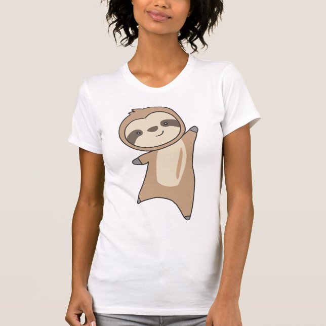 Sloth Cute Animals För barn Funny Sloths T Shirt (Framsida)