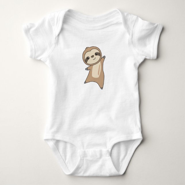Sloth Cute Animals För barn Funny Sloths T Shirt (Framsida)