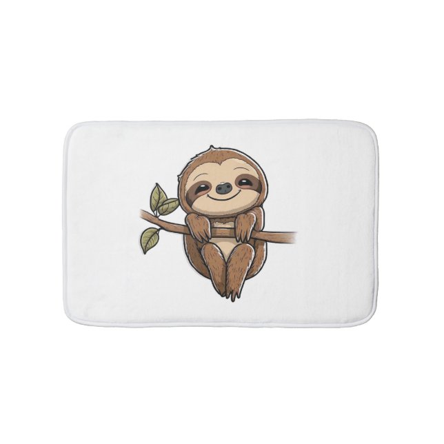 Sloth Cute Sloth Cute Tecknad Badrumsmatta (Framsidan)