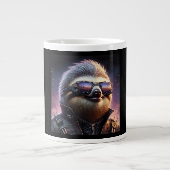 Sloth Cyberpunk Jumbo Mugg (Framsidan)