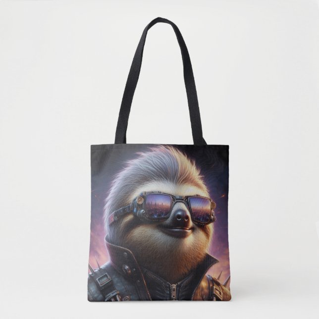 Sloth Cyberpunk Tygkasse (Framsida)