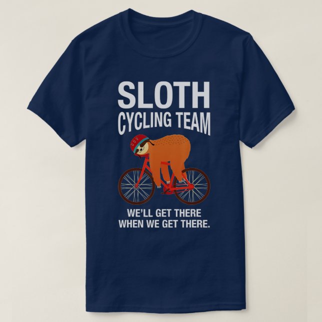 Sloth Cycling Team - Lazy Sloth på en Bike Bi T Shirt (Design framsida)