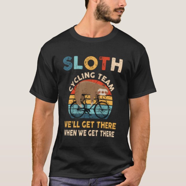 Sloth Cycling Team T Shirt (Framsida)