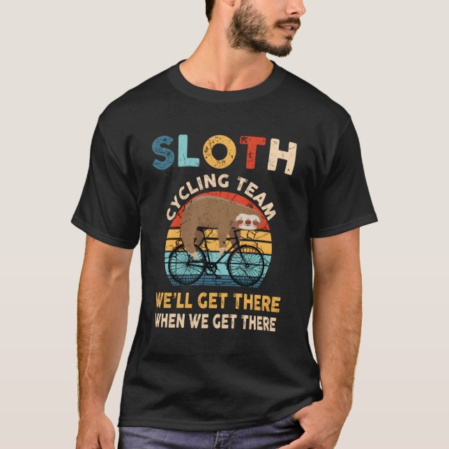 Sloth Cycling Team T Shirt (Framsida)