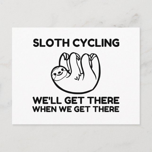 SLOTH CYCLING VYKORT (Framsida)