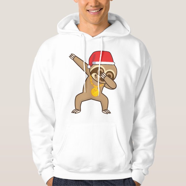 Sloth dab Sticker Hoodie (Framsida)