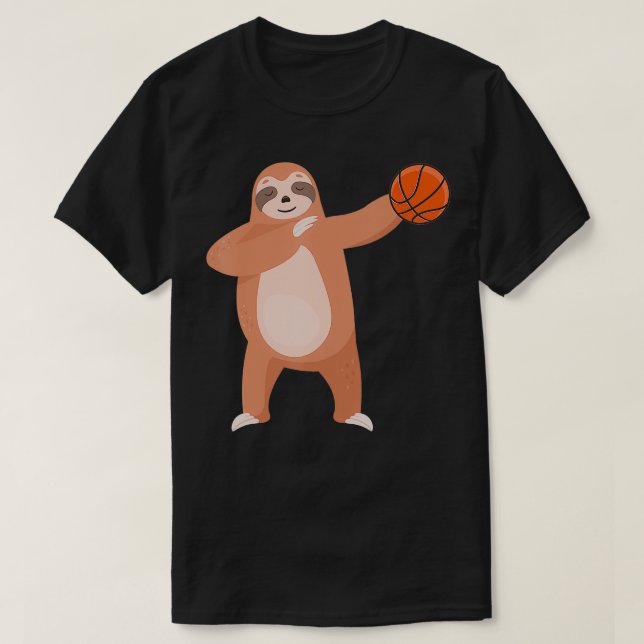 Sloth Dabbing Basketball Players T Shirt (Design framsida)