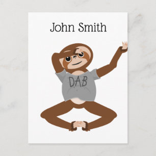 Sloth Dabbing Vykort