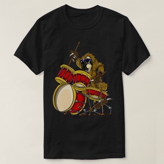 Sloth Drummer Gifts Drumsticks Drum Manar Boys Ani T Shirt (Design framsida)