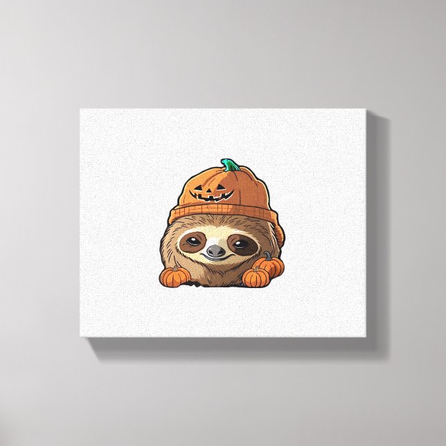 Sloth espuki sison halloween Classic T-Shirt Canvastryck (Framsida)