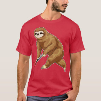 Sloth Fält hockey Hockey stick T Shirt