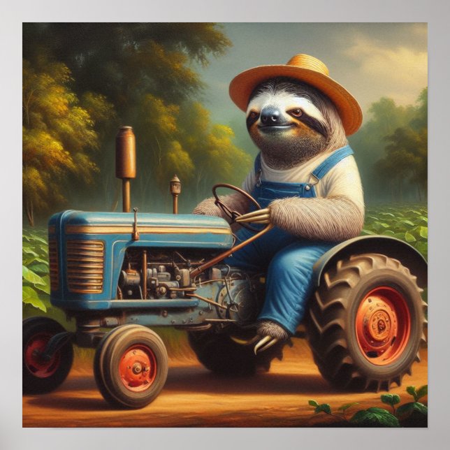 Sloth Farmer Poster (Framsidan)