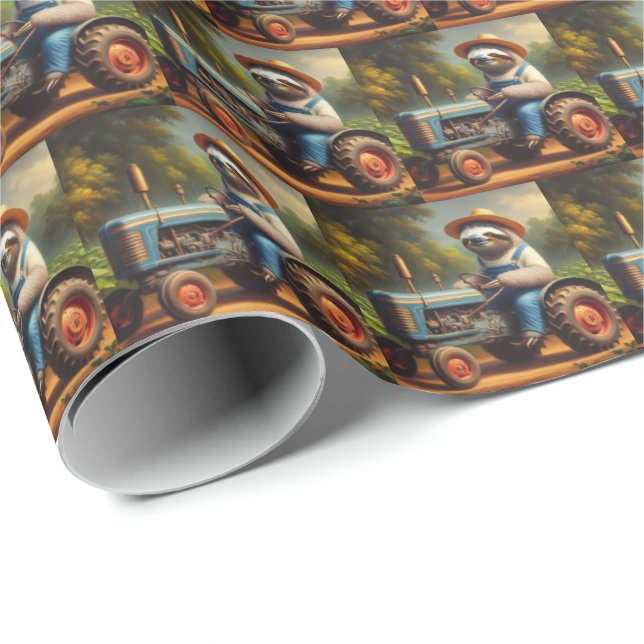 Sloth Farmer Presentpapper (Rullad Hörn)
