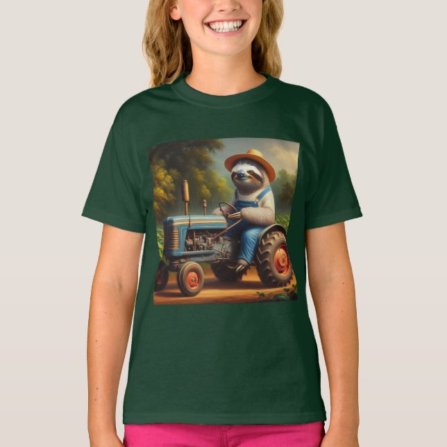 Sloth Farmer T Shirt (Framsida)
