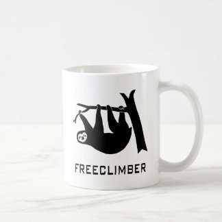 sloth faultier climber freeclimber freeclimbing kaffemugg