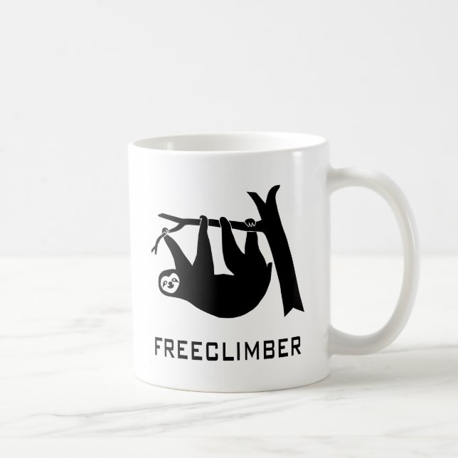 sloth faultier climber freeclimber freeclimbing kaffemugg (Höger)