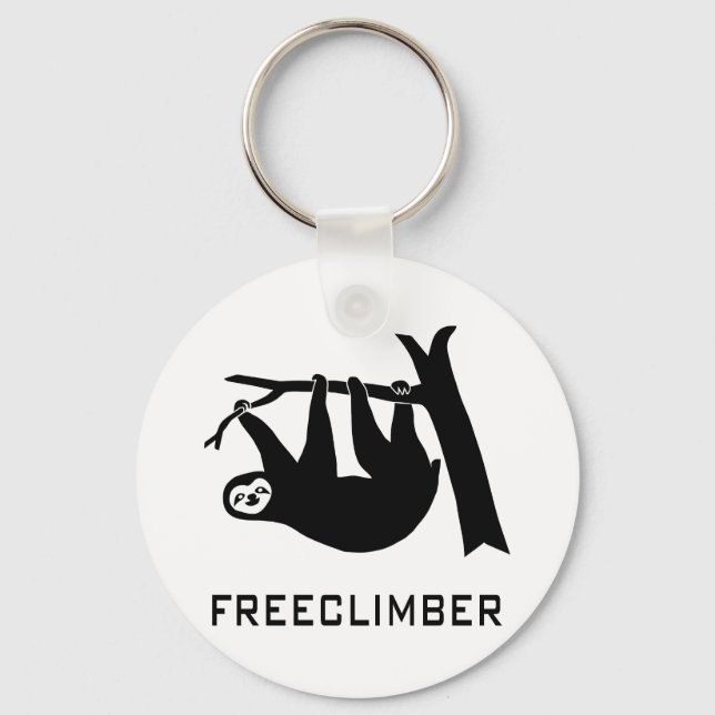 sloth faultier climber freeclimber freeclimbing nyckelring (Framsida)