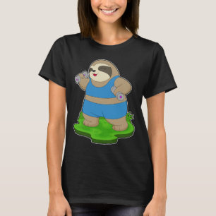 Sloth Fitness Dumbbell T Shirt