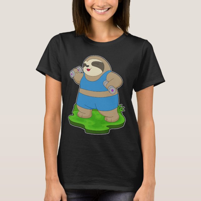 Sloth Fitness Dumbbell T Shirt (Framsida)