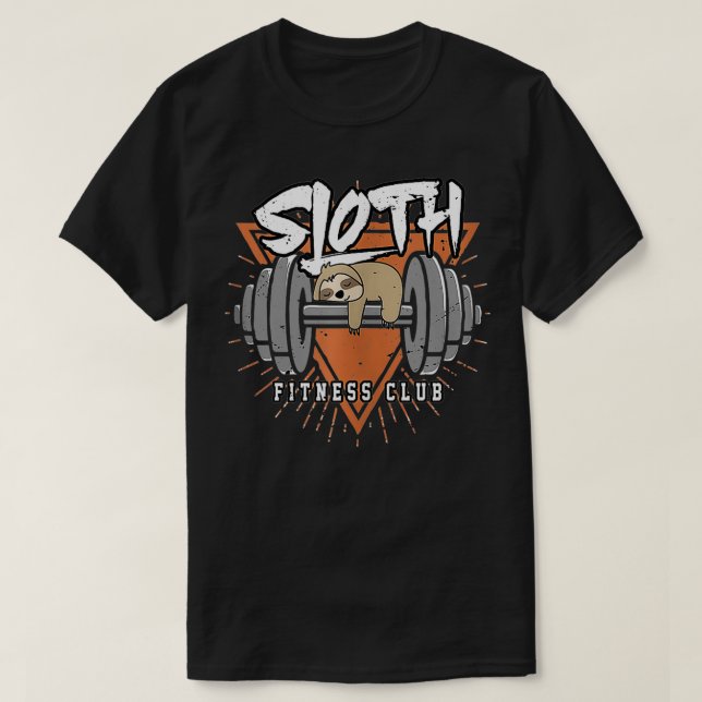 Sloth Fitness Klubb Sloth Workout Motivation Gift T Shirt (Design framsida)