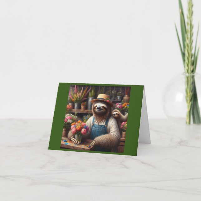 Sloth Florist Kort (Framsida)