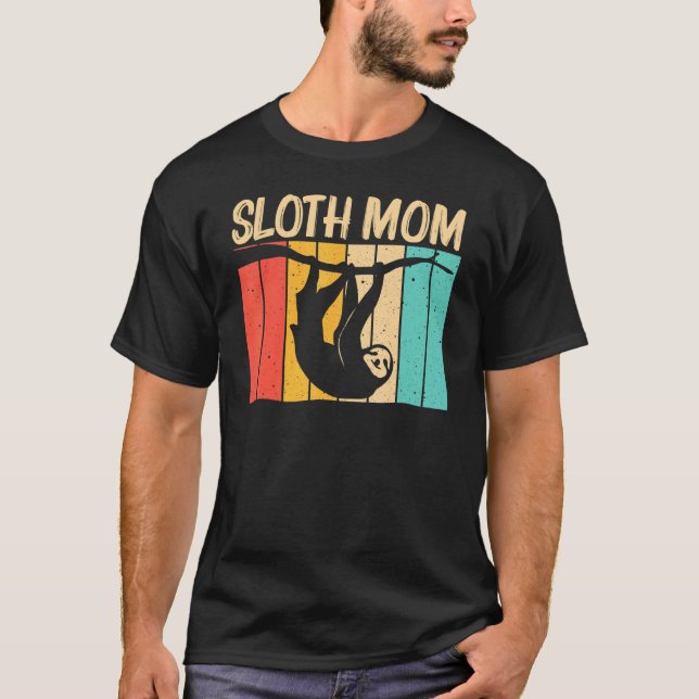 Sloth for Mamma Mor Lazy Sloth Animal T Shirt (Framsida)