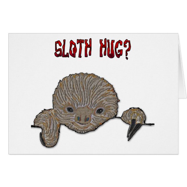 Sloth för Slothkrambaby Hälsningskort (Framsidan Horizontal)