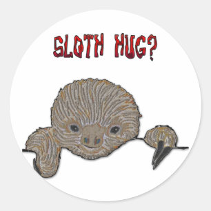 Sloth för Slothkrambaby Runt Klistermärke