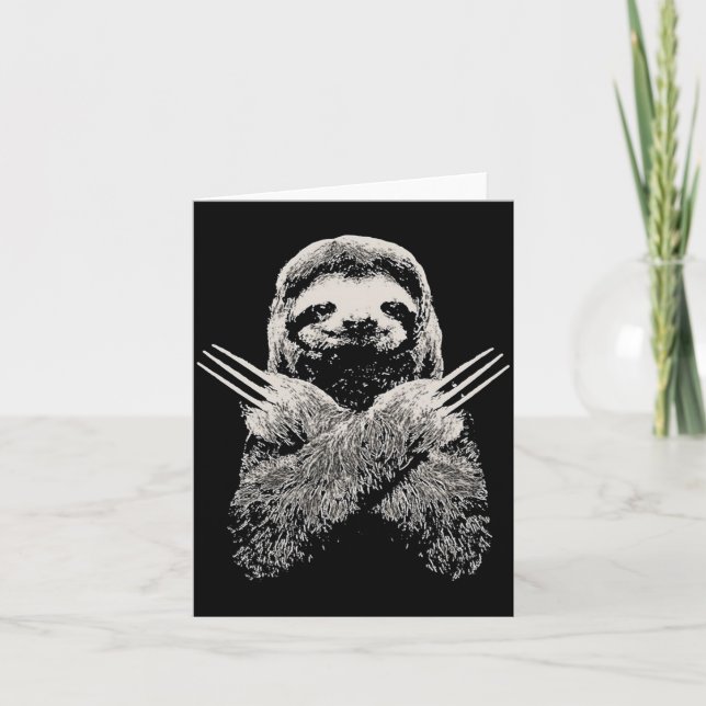 Sloth Funny Costume Gift For Lazy S  Kort (Framsida)