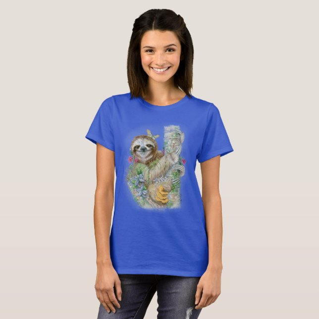 Sloth Garden T-shirt (Hel framsida)
