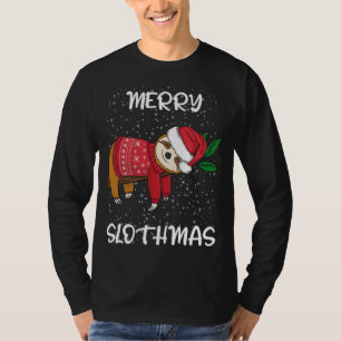 Sloth God jul Sweater Santa Sloth Merry Sl T Shirt