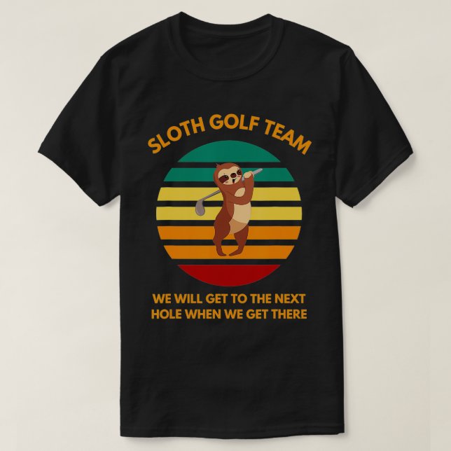 Sloth Golf Team Slow Golfers Funny Golf Fläkt T Shirt (Design framsida)