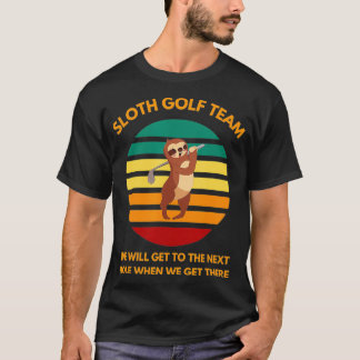 Sloth Golf Team Slow Golfers Funny Golf Fläkt T Shirt