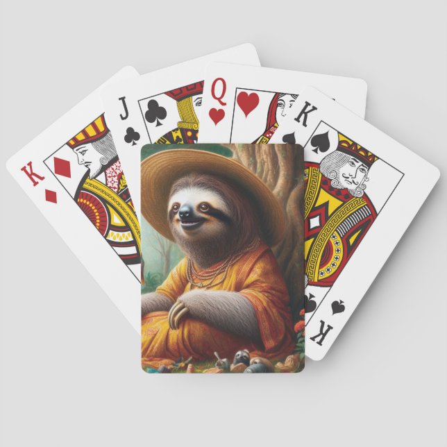 Sloth Grandma Casinokort (Baksidan)